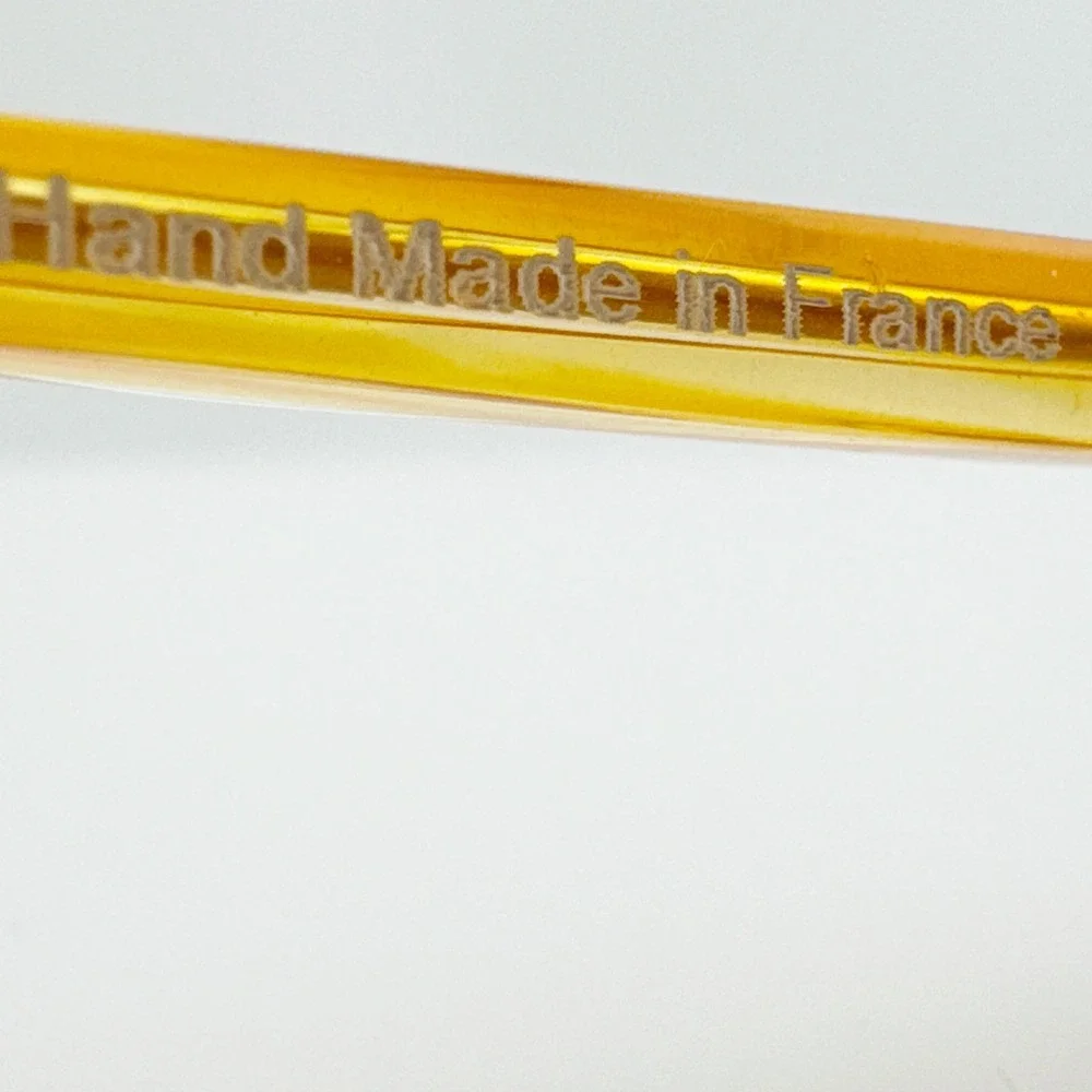 NEW Alain Mikli Titane Oval Eyeglasses Women Amber Brown 41mm France‎